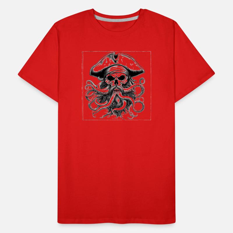 Pirate skull and octopus Men's Premium Organic T-Shirt