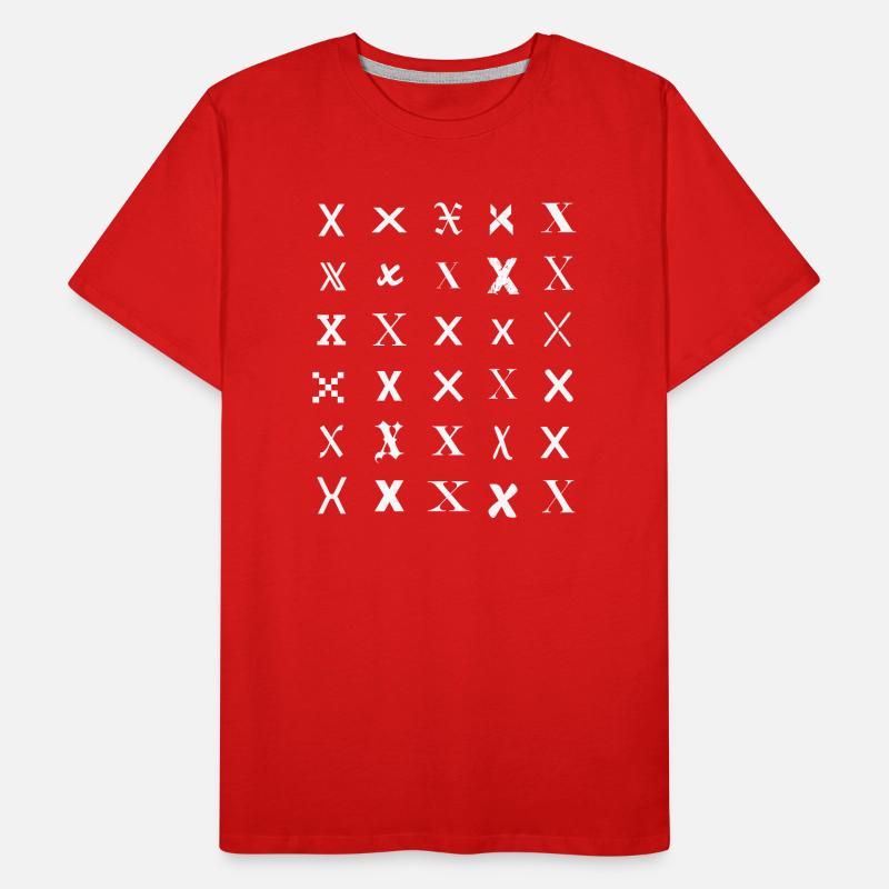 Typographie Monogramme X Pattern T-shirt bio Premium Homme