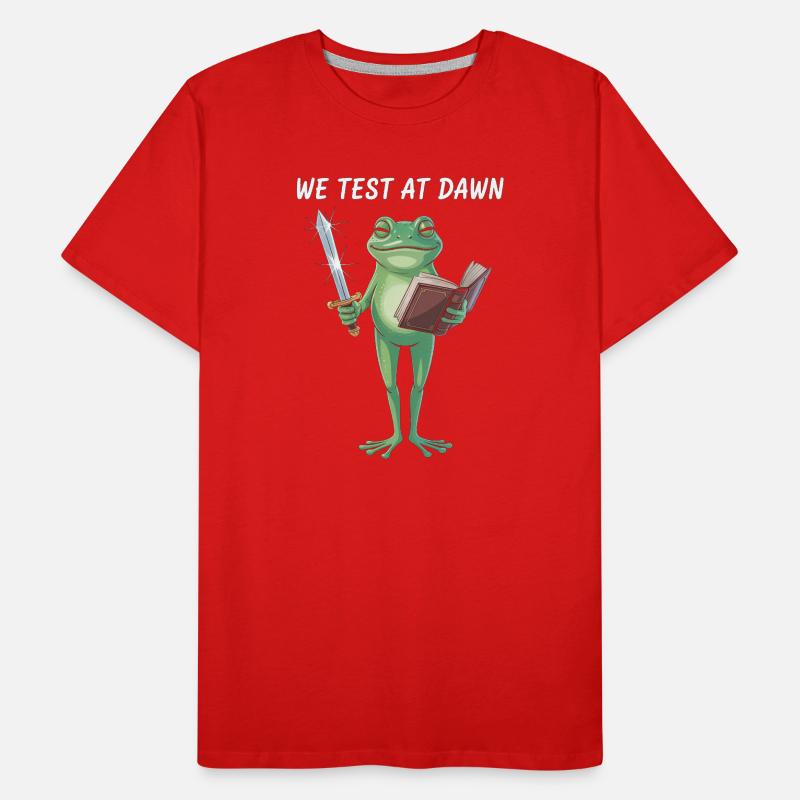 Dawn Quest Frog Sword and Scroll Men's Premium Organic T-Shirt