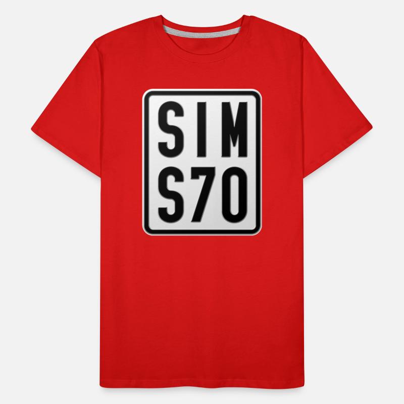 Simson S70 Moped Kennzeichen Männer Premium Bio T-Shirt