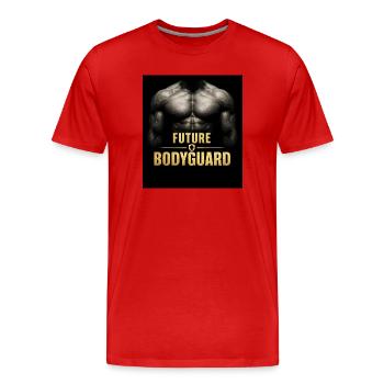 Garde du corps du futur - T-shirt bio Premium Homme - rouge - Devant - Damien (186cm)