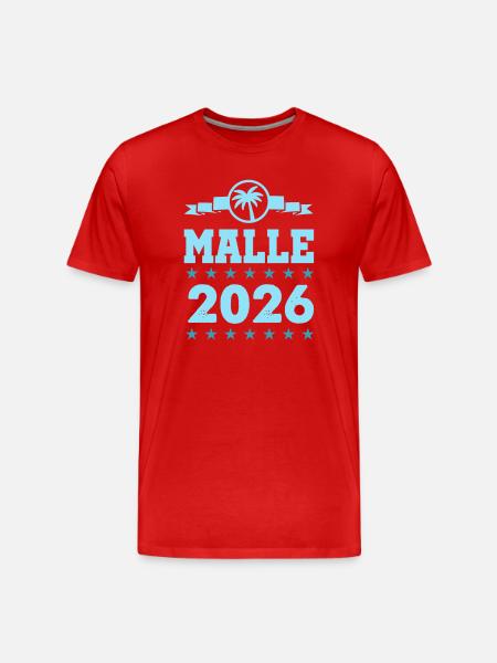 Malle 2026 Palm Trees Logo - Men's Premium Organic T-Shirt - red