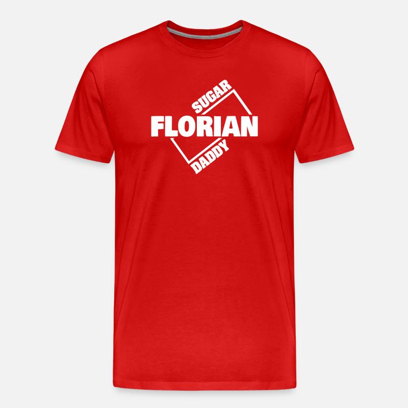 Regalo per Florian - Maglietta ecologica premium da uomo - rosso