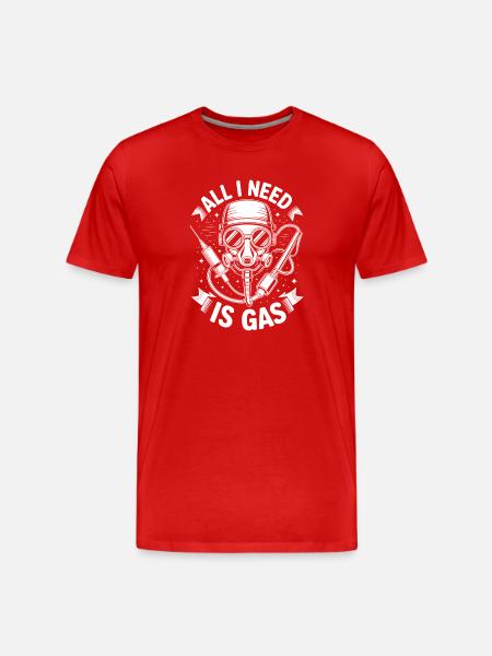 Anesthesiologist I Need Gas Anesthesia - Men's Premium Organic T-Shirt - red