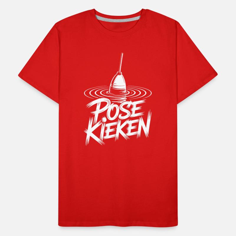 Fischen Pose Humor Männer Premium Bio T-Shirt
