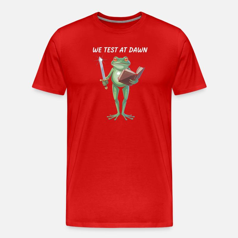 Dawn Test Froschkrieger - Männer Premium Bio T-Shirt - Rot