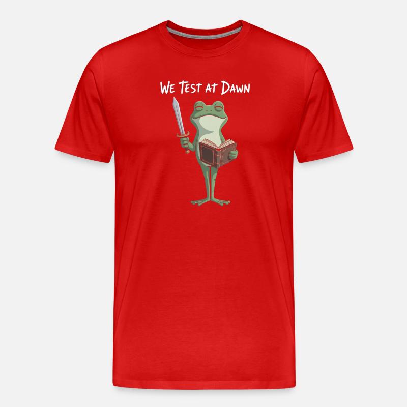 Dawn Test Froschritter - Männer Premium Bio T-Shirt - Rot