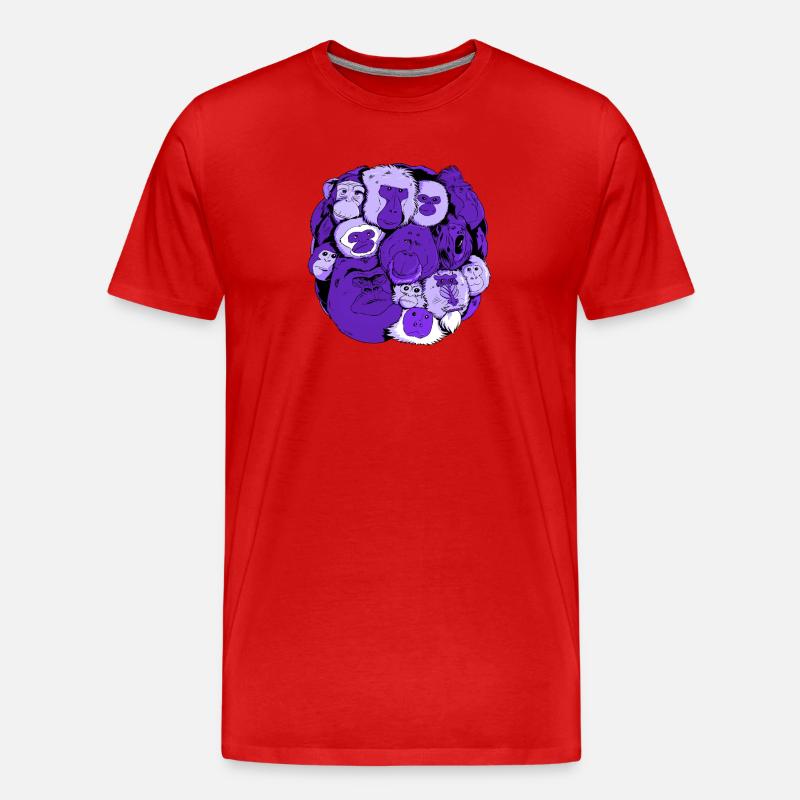 Monkey Ball - Männer Premium Bio T-Shirt - Rot