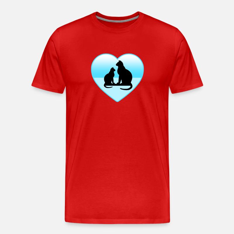 Katzen - Männer Premium Bio T-Shirt - Rot