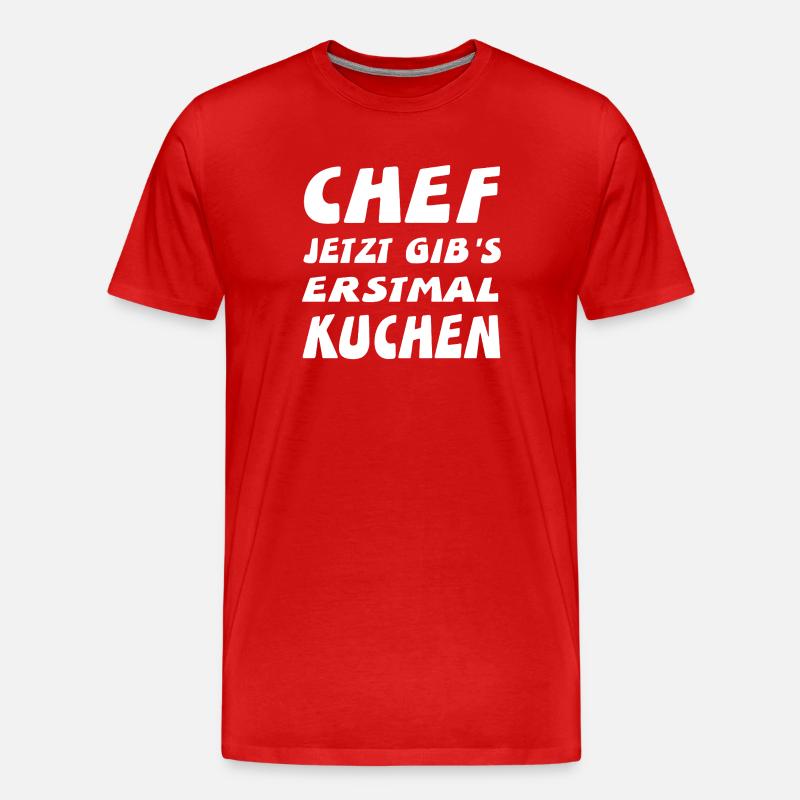 Chef - Männer Premium Bio T-Shirt - Rot