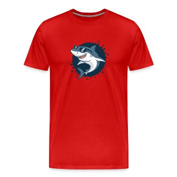 Shark Stylish Sonnenbrille - Männer Premium Bio T-Shirt - Rot - Vorne - Damien (186cm)