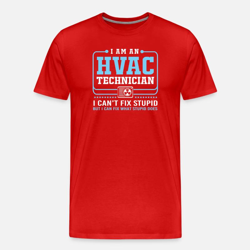 Klimatechniker Techniker Kältetechniker Heizung - Männer Premium Bio T-Shirt - Rot