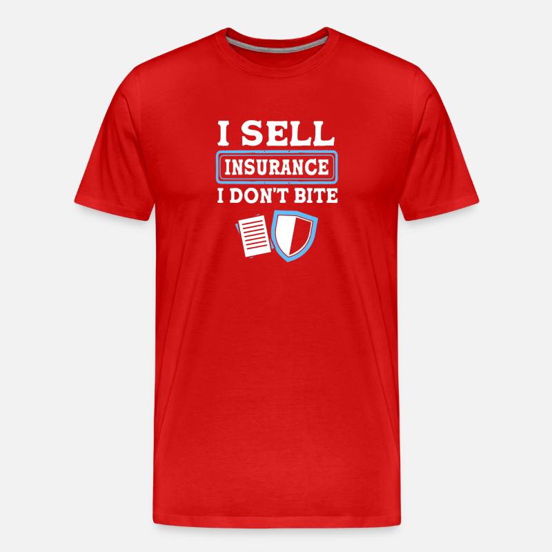 Versicherung - Männer Premium Bio T-Shirt - Rot