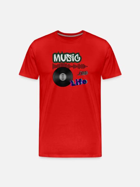 vinyle - T-shirt bio Premium Homme - rouge