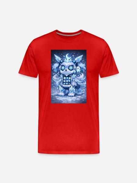 Eis-Kristall Robo-Hund - Men's Premium Organic T-Shirt - red