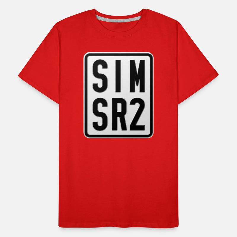 Plaque d’immatriculation du cyclomoteur Simson SR2 T-shirt bio Premium Homme