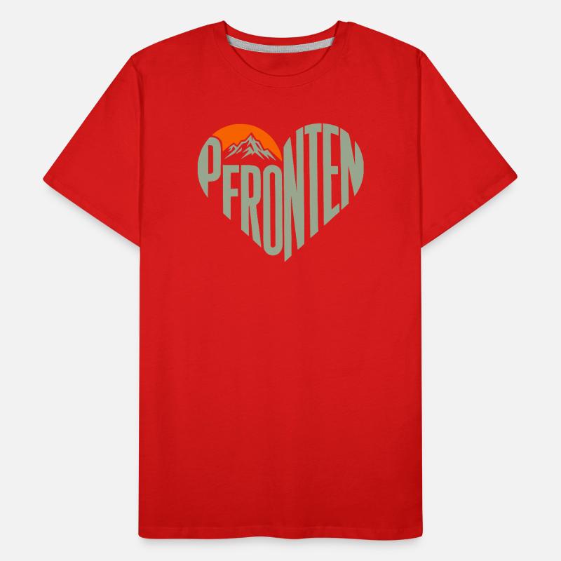 Pfronten Bergherz Panorama T-shirt bio Premium Homme