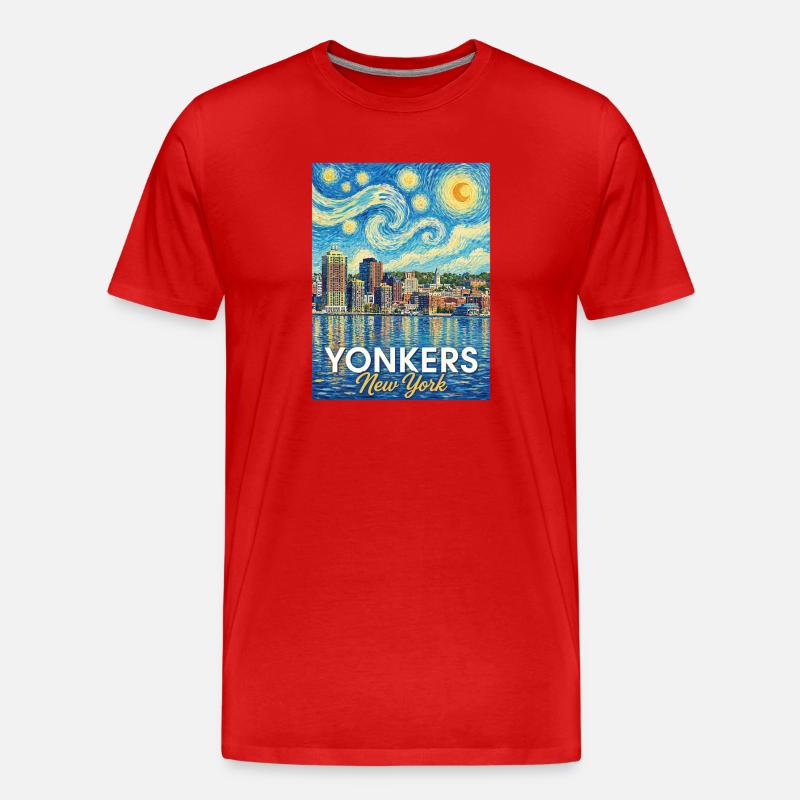 Yonkers, New York - Männer Premium Bio T-Shirt - Rot