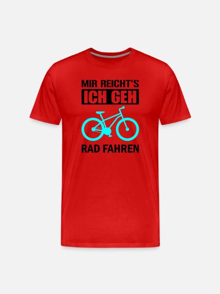 Cyanes Fahrrad Silhouette - Männer Premium Bio T-Shirt - Rot