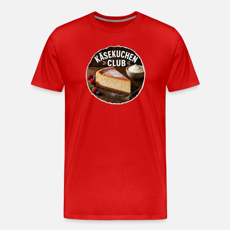 Käsekuchen Club - Männer Premium Bio T-Shirt - Rot