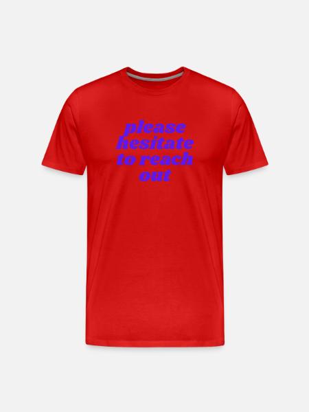 Merci d’hésiter à me contacter - T-shirt bio Premium Homme - rouge