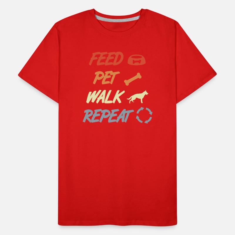 Feeding, petting, performing, repeating Men's Premium Organic T-Shirt