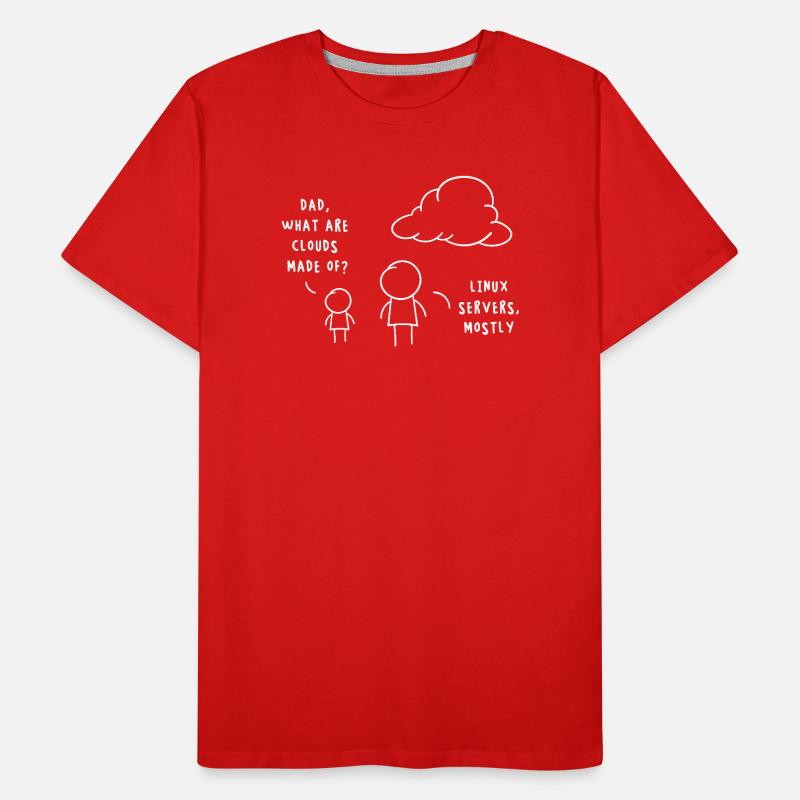 Linux Server Cloud Computing Lustiger Spruch Männer Premium Bio T-Shirt