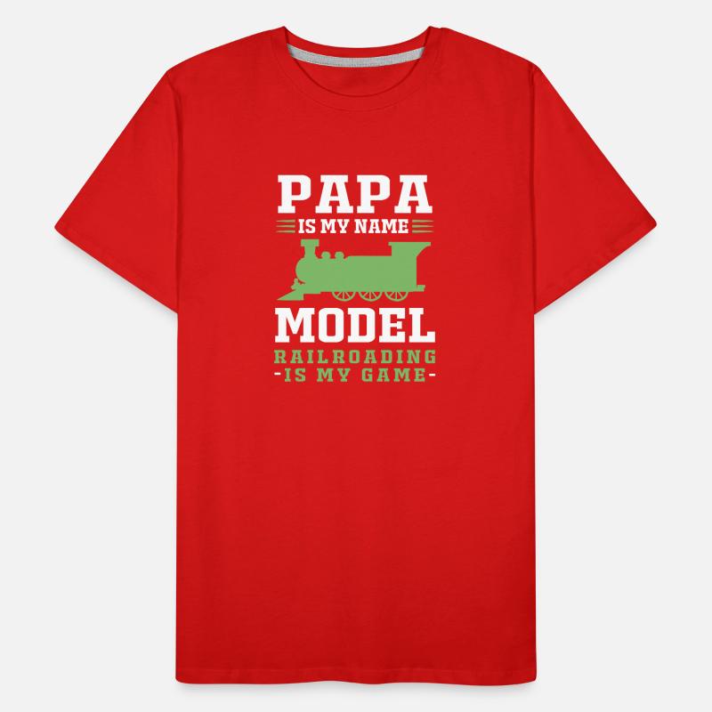 Modelleisenbahn Modellbau Modellbauer Männer Premium Bio T-Shirt