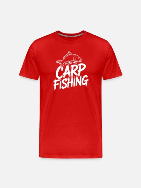 Carp Fishing Graphic - Men's Premium Organic T-Shirt - red
