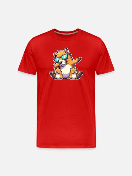 Capybara papa - Men's Premium Organic T-Shirt - red
