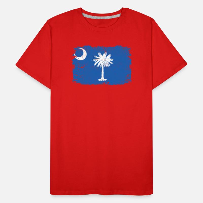Drapeau de Caroline du Sud vieilli T-shirt bio Premium Homme
