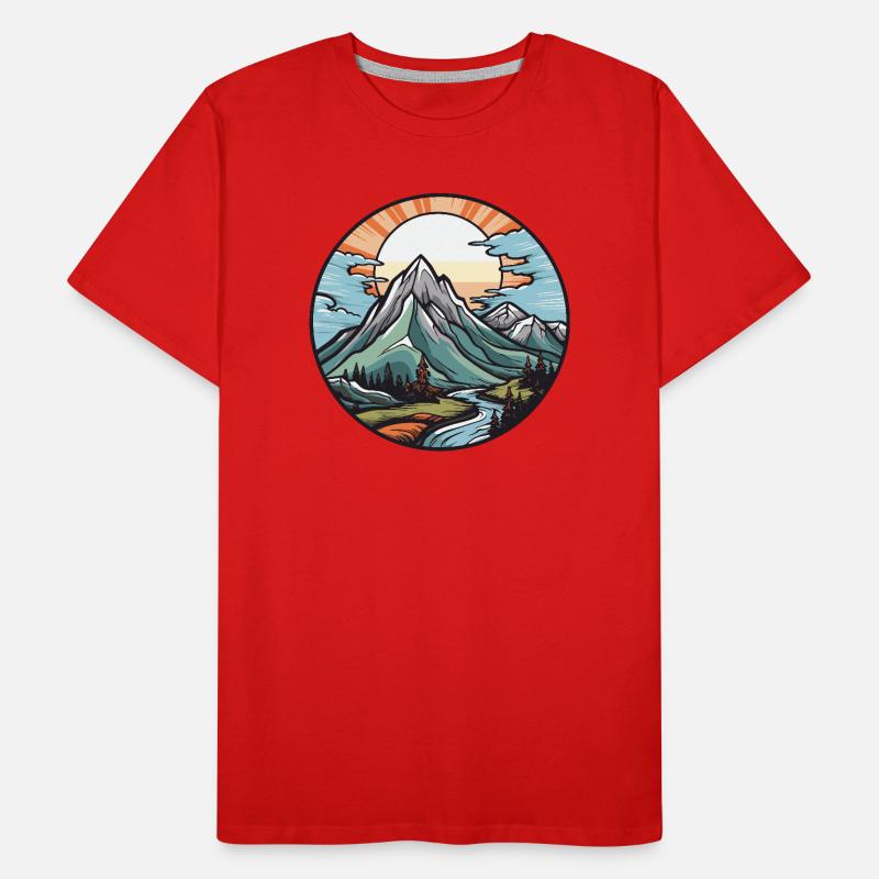 Berge Landschaft Männer Premium Bio T-Shirt