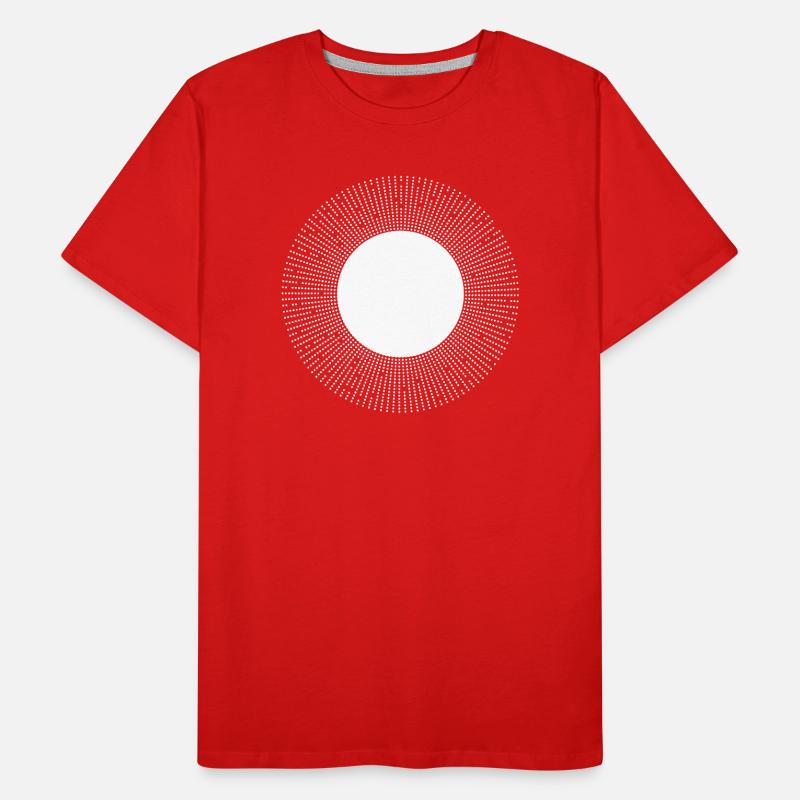 Circular Dot Burst Radiance Men's Premium Organic T-Shirt