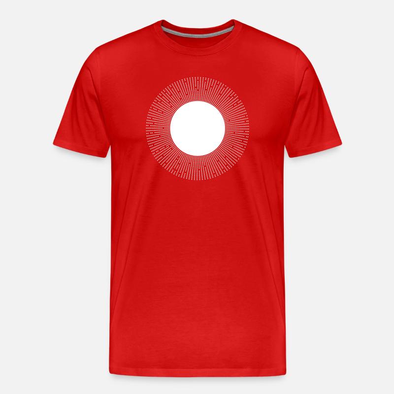 Kreisförmige Punktexplosionsstrahlung - Männer Premium Bio T-Shirt - Rot