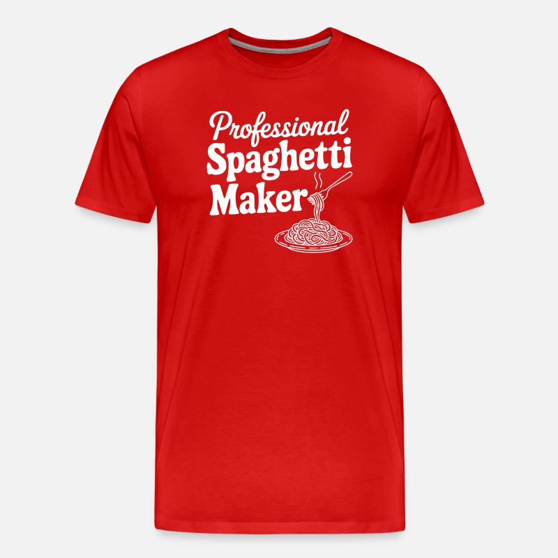 Professional Spaghetti Maker - Men's Premium Organic T-Shirt - red