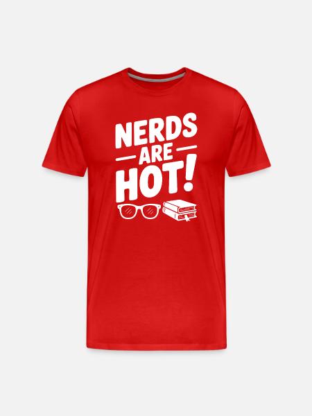Nerds Are Hot! - Men's Premium Organic T-Shirt - red