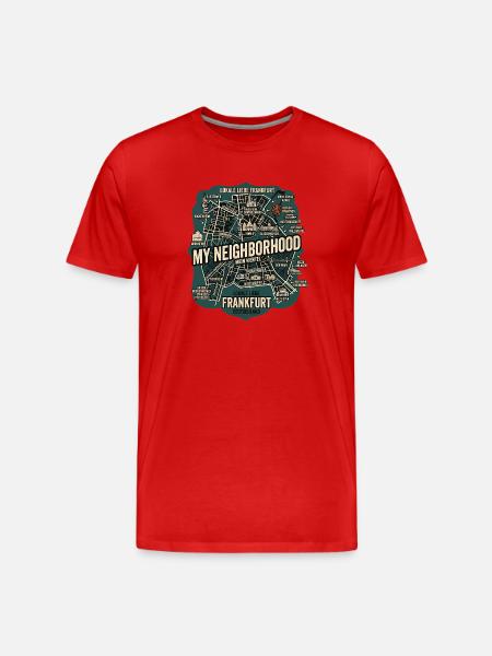Frankfurt Liebe - Männer Premium Bio T-Shirt - Rot