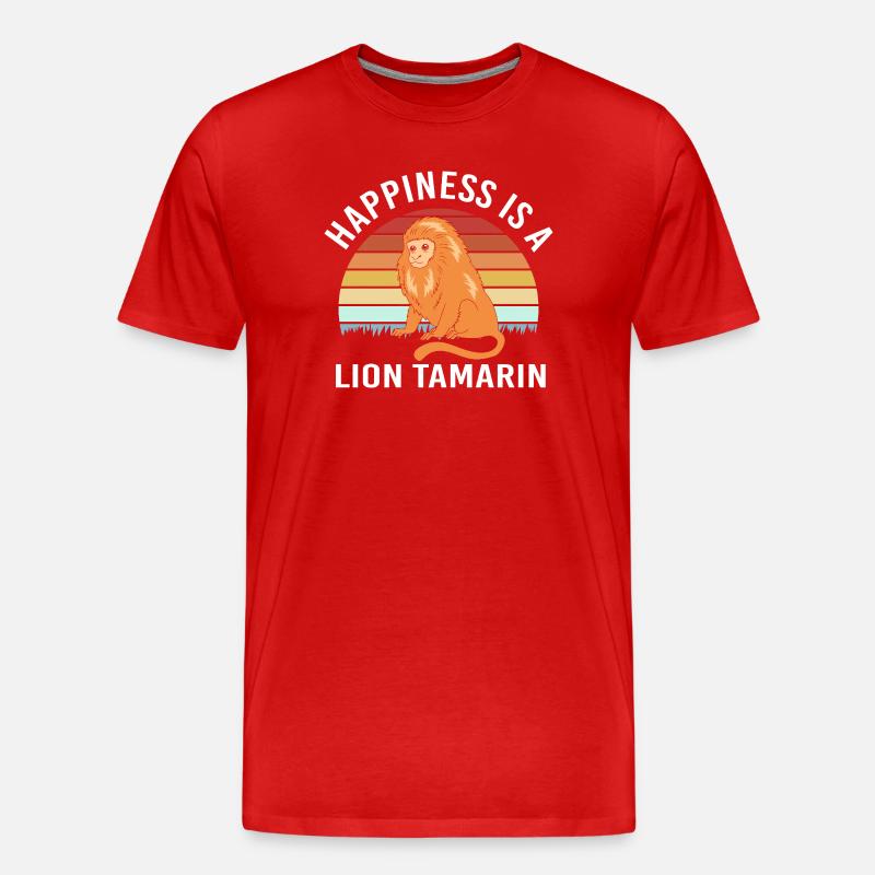 Singe Tamarin - T-shirt bio Premium Homme - rouge