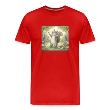 To praise the Lord Christ Squirrel - Men's Premium Organic T-Shirt - red - Front - Damien (186cm)