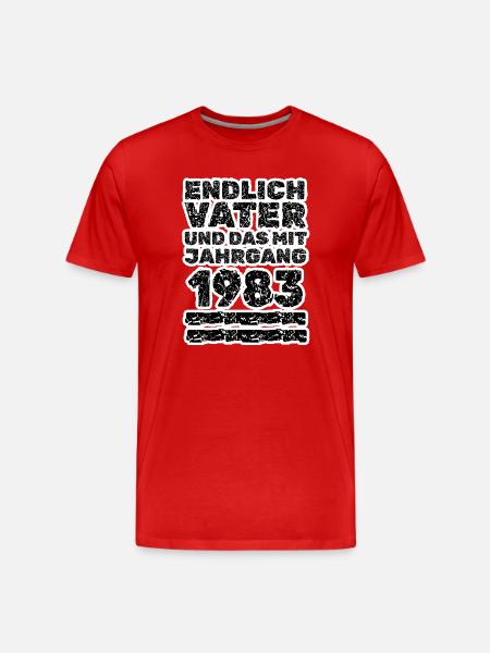 1983 - Männer Premium Bio T-Shirt - Rot