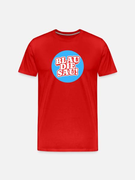 Blue The Sow Logo - Men's Premium Organic T-Shirt - red