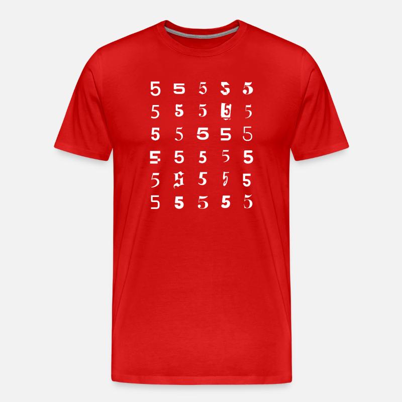 Rastermuster Nummer Fünf - Männer Premium Bio T-Shirt - Rot