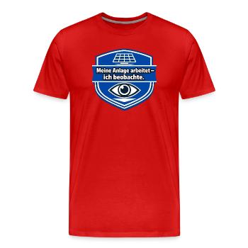 Solar Energy, Renewable Energy - Men's Premium Organic T-Shirt - red - Front - Damien (186cm)