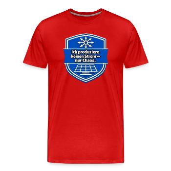 solar energy - Men's Premium Organic T-Shirt - red - Front - Damien (186cm)