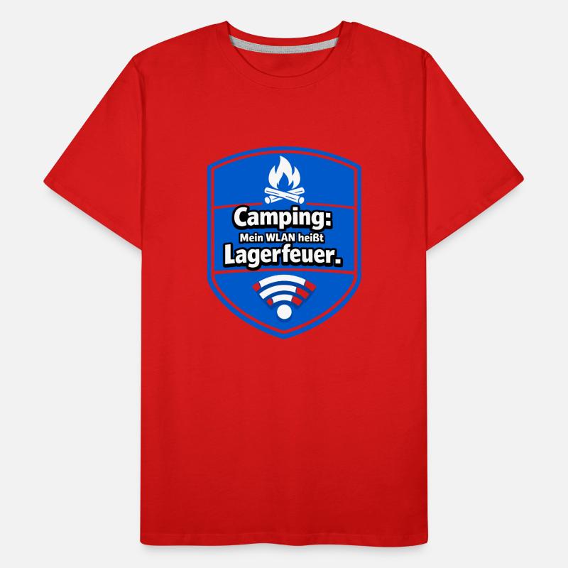 Feu de camp de camping T-shirt bio Premium Homme