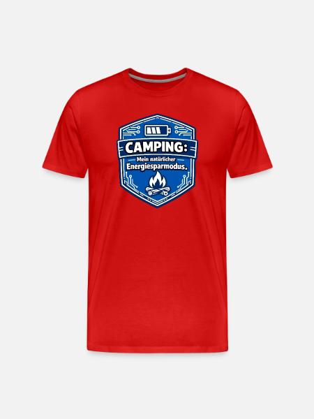 Camping energy saving mode - Men's Premium Organic T-Shirt - red