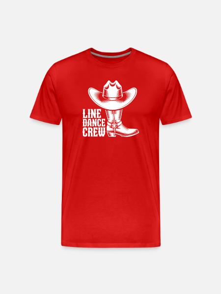 Line Dance Crew Western Flair - Men's Premium Organic T-Shirt - red