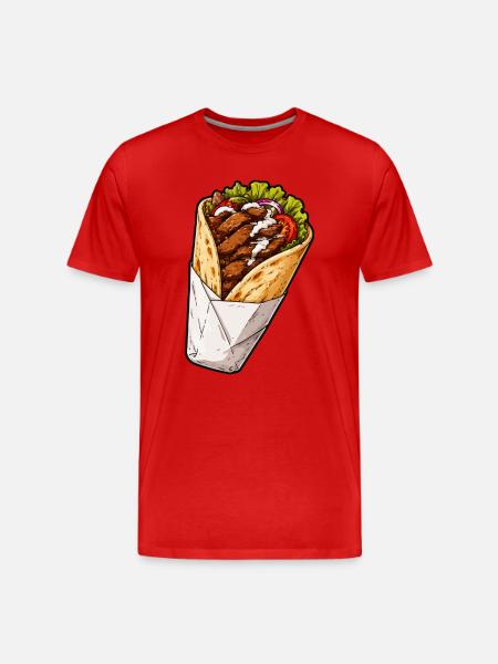 Crispy Chicken Burrito Wrap - Men's Premium Organic T-Shirt - red