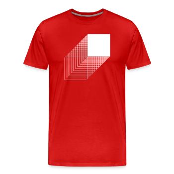 Style audacieux de bauhaus carré - T-shirt bio Premium Homme - rouge - Devant - Damien (186cm)
