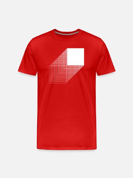 Bold square bauhaus design - Men's Premium Organic T-Shirt - red
